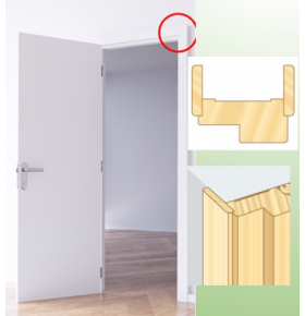 Guarnições para Porta Branca 50x10mm - Pack de 5