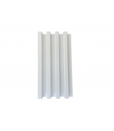 Revestimento Ripado Le Mur Branco Neve - 1 Régua (0,448m²) 280x16x2,3cm Paredes e Tetos