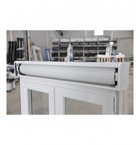 Janela PVC Oscilobatente Por Medida com Estore 2 Folhas Vidro Duplo Aluplast A+