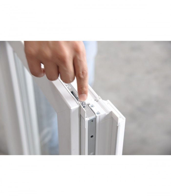 Janela PVC Oscilobatente Por Medida com Estore 2 Folhas Vidro Duplo Aluplast A+