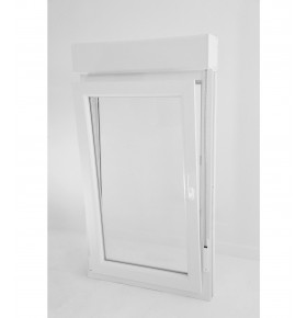 Janela PVC Oscilobatente Esquerda Por Medida com Estore Vidro Duplo Aluplast A+