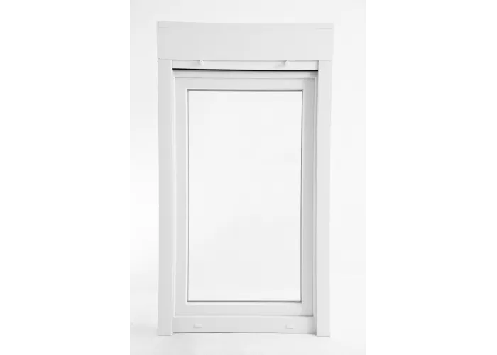 Janela PVC Oscilobatente Esquerda Por Medida com Estore Vidro Duplo Aluplast A+