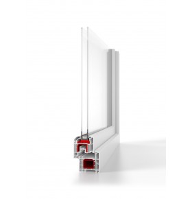 Janela PVC Oscilobatente Esquerda Por Medida com Estore Vidro Duplo Aluplast A+