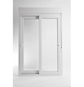 Janela de Correr PVC Por Medida com Estore 2 Folhas Vidro Duplo Aluplast A+