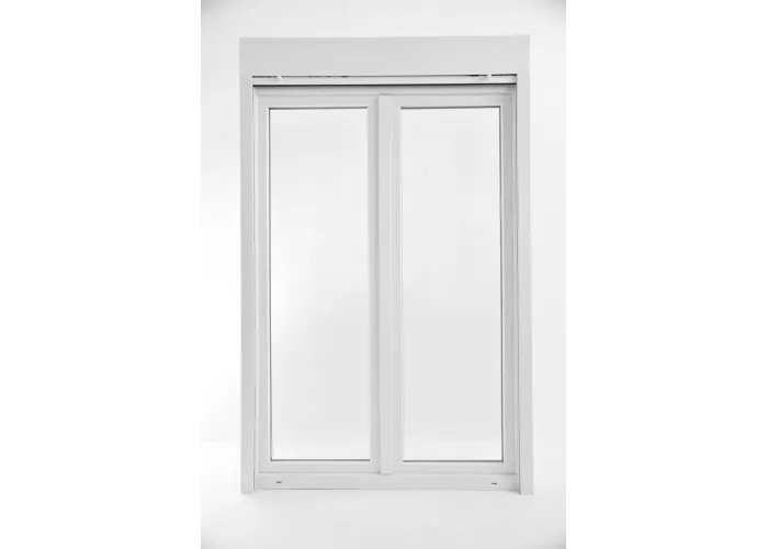Janela de Correr PVC Por Medida com Estore 2 Folhas Vidro Duplo Aluplast A+
