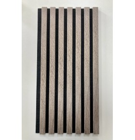 Revestimento Ripado Acústico Cinza Decowall 260x30x1,8cm - 2 Unidades (1,56m²)