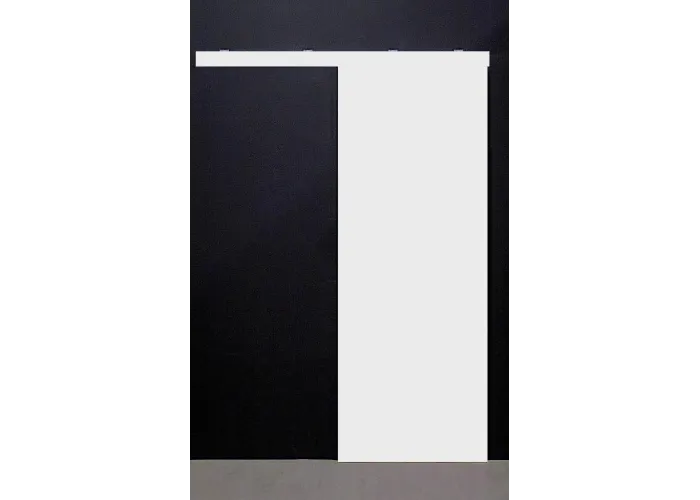 Porta de Correr 200x80cm Branco com Ferragens e Guarnição