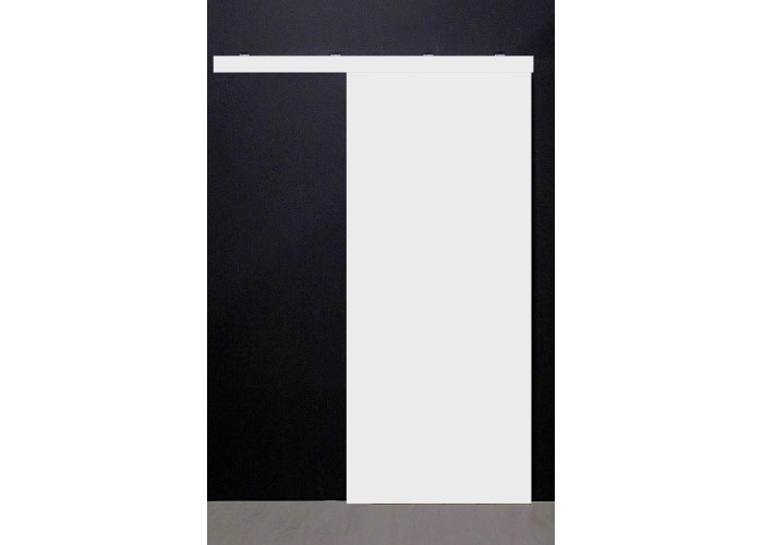 Porta de Correr 200x90cm Branco com Ferragens e Guarnição
