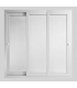 Porta Janela de Correr PVC 3F 200x200cm Vidro Duplo Aluplast
