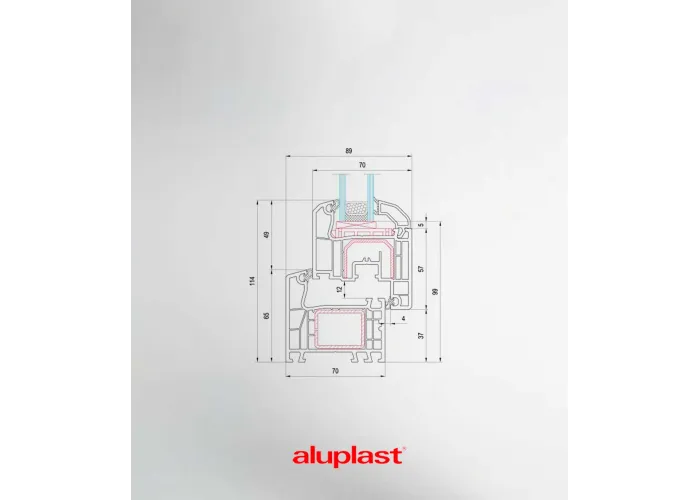 Janela PVC 50×50 cm Oscilobatente vidro duplo | Aluplast A+