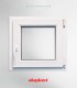 Janela PVC 50×50 cm Oscilobatente vidro duplo | Aluplast A+