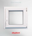 Janela PVC 50x50cm Oscilobatente DIREITA Vidro Duplo ALUPLAST