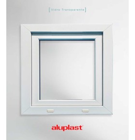 Janela PVC 50×50 cm Oscilobatente vidro duplo | Aluplast A+