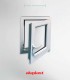 Janela PVC 50×60 cm Oscilobatente vidro duplo | Aluplast A+