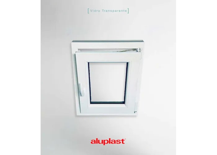 Janela PVC 50×60 cm Oscilobatente vidro duplo | Aluplast A+