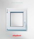 Janela PVC 50×60 cm Oscilobatente vidro duplo | Aluplast A+