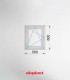 Janela PVC 50×60 cm Oscilobatente vidro duplo | Aluplast A+