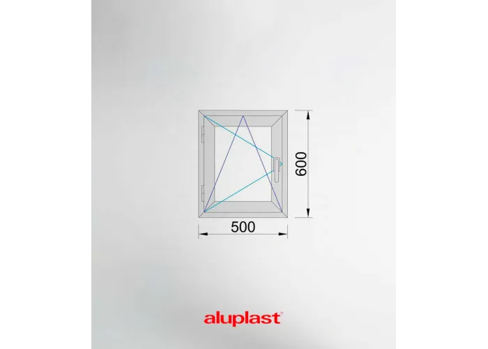 Janela PVC 50×60 cm Oscilobatente vidro duplo | Aluplast A+