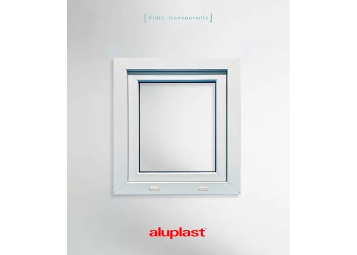 Janela PVC 50×60 cm Oscilobatente vidro duplo | Aluplast A+