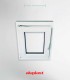 Janela PVC 50×60 cm Oscilobatente vidro duplo | Aluplast A+