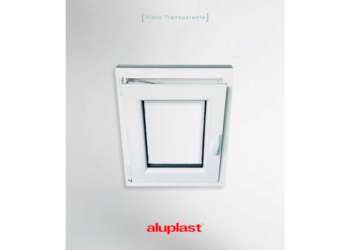 Janela PVC 50×60 cm Oscilobatente vidro duplo | Aluplast A+
