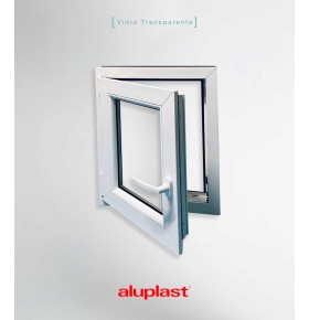 Janela PVC 50×60 cm Oscilobatente vidro duplo | Aluplast A+
