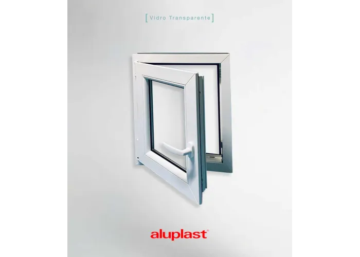 Janela PVC 50×60 cm Oscilobatente vidro duplo | Aluplast A+