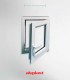 Janela PVC 60x80 cm Oscilobatente vidro duplo | Aluplast A+