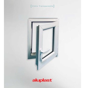 Janela PVC 60x80 cm Oscilobatente vidro duplo | Aluplast A+
