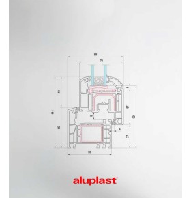 Janela PVC 60x80 cm Oscilobatente vidro duplo | Aluplast A+