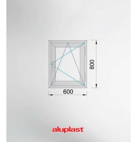 Janela PVC 60x80 cm Oscilobatente vidro duplo | Aluplast A+