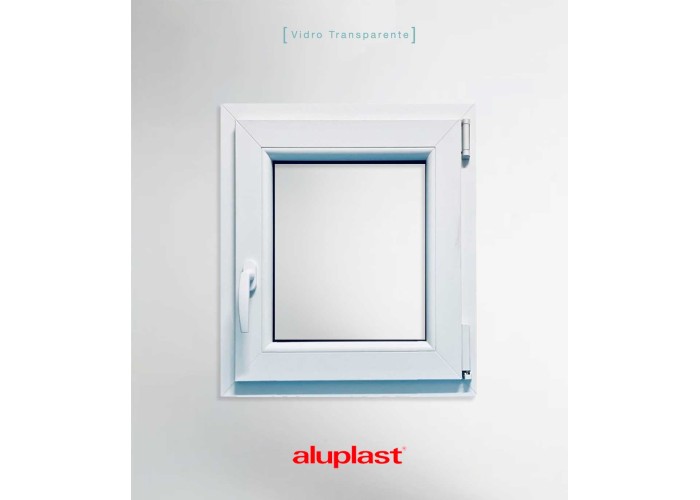 Janela PVC 60x80 cm Oscilobatente vidro duplo | Aluplast A+