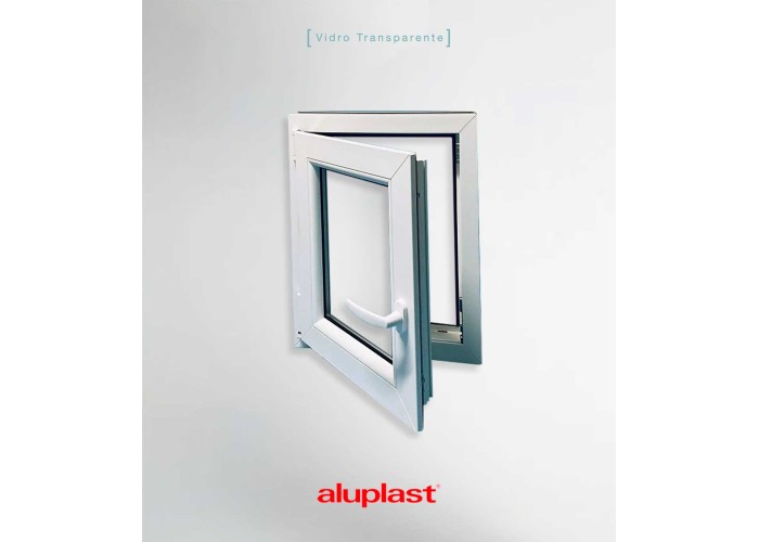 Janela PVC 60×80 cm Oscilobatente vidro duplo | Aluplast A+