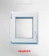 Janela PVC 60×80 cm Oscilobatente vidro duplo | Aluplast A+