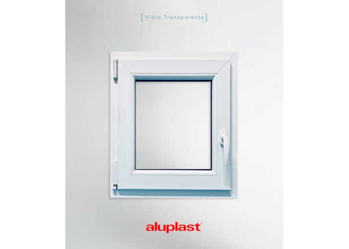 Janela PVC 60×80 cm Oscilobatente vidro duplo | Aluplast A+