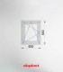 Janela PVC 60×80 cm Oscilobatente vidro duplo | Aluplast A+