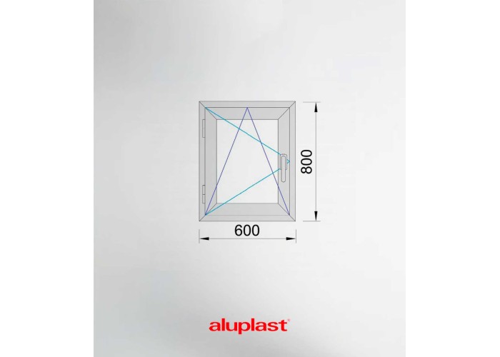 Janela PVC 60×80 cm Oscilobatente vidro duplo | Aluplast A+