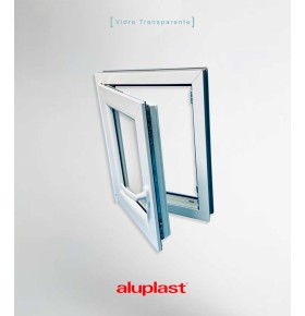 Janela PVC 70x100 cm Oscilobatente vidro duplo | Aluplast A+