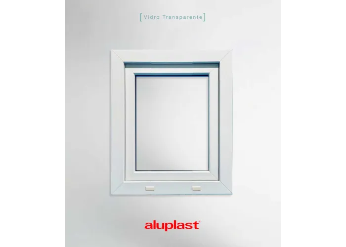 Janela PVC 70x100 cm Oscilobatente vidro duplo | Aluplast A+