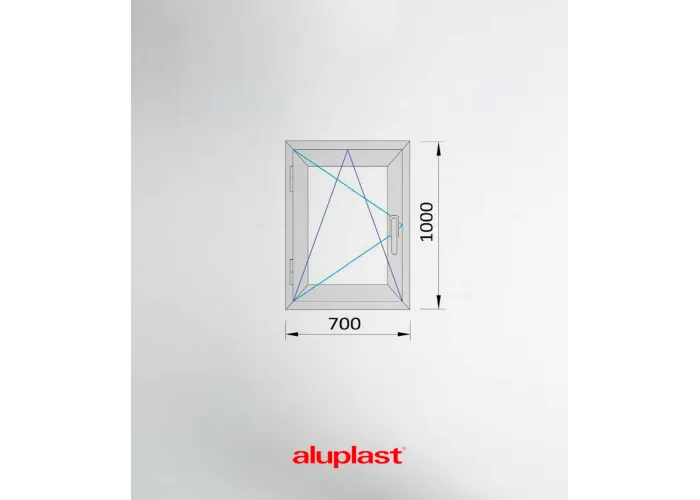 Janela PVC 70x100 cm Oscilobatente vidro duplo | Aluplast A+