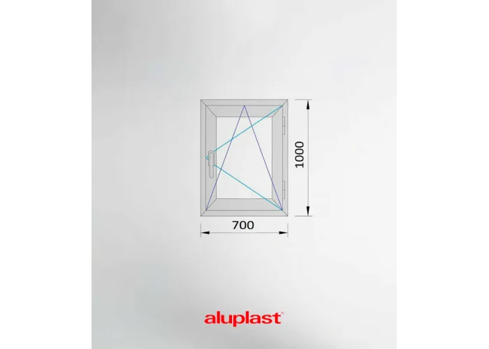 Janela PVC 70x100 cm Oscilobatente vidro duplo | Aluplast A+