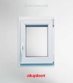 Janela PVC 70x100cm Oscilobatente DIREITA Vidro Duplo ALUPLAST
