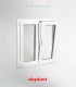Janela PVC 100x100 Oscilobatente vidro duplo Aluplast A+ | Entrega rápida