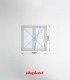 Janela PVC 100x100 Oscilobatente vidro duplo Aluplast A+ | Entrega rápida