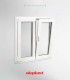 Janela PVC 100x120 Oscilobatente vidro duplo Aluplast A+ | Entrega rápida