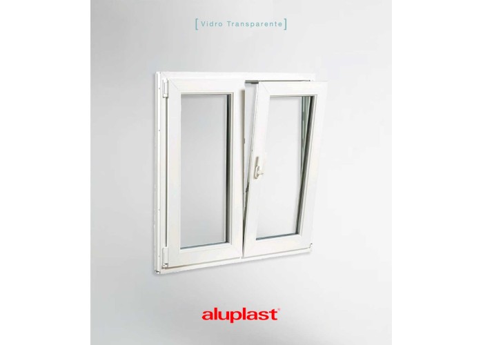 Janela PVC 100x120 Oscilobatente vidro duplo Aluplast A+ | Entrega rápida