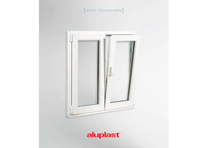 Janela PVC 100x120 Oscilobatente vidro duplo Aluplast A+ | Entrega rápida