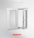 Janela PVC 100x120 Oscilobatente vidro duplo Aluplast A+ | Entrega rápida