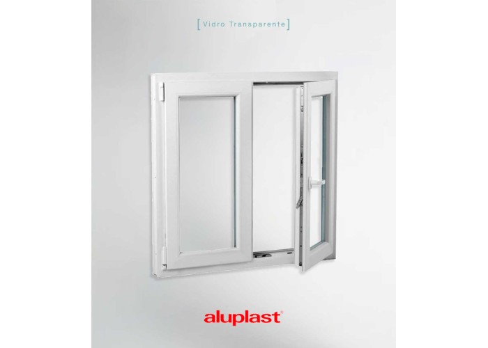 Janela PVC 100x120 Oscilobatente vidro duplo Aluplast A+ | Entrega rápida