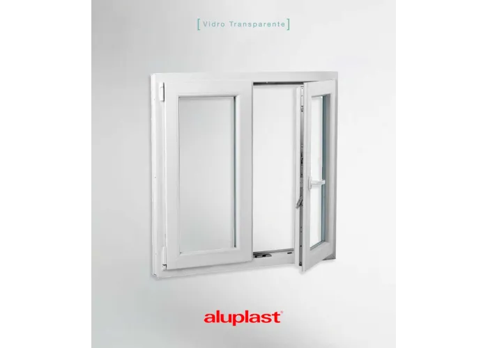 Janela PVC 100x120 Oscilobatente vidro duplo Aluplast A+ | Entrega rápida
